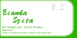 bianka szita business card